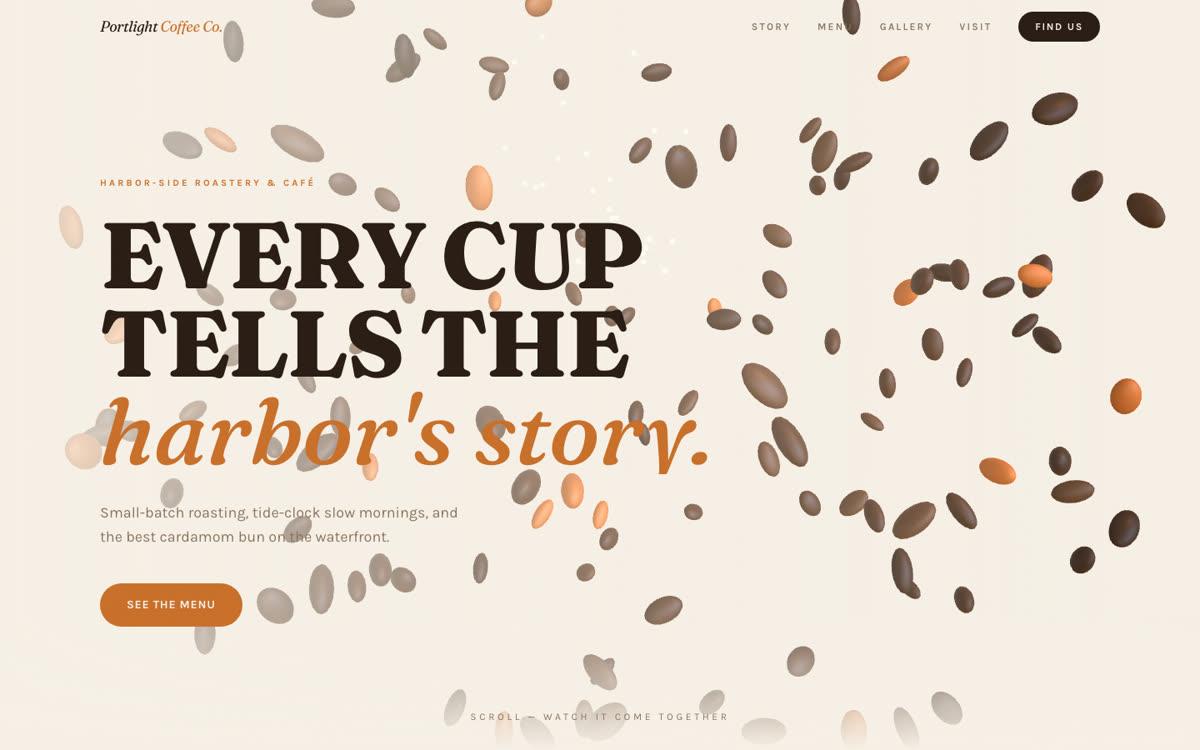 Portlight Coffee Co. — live concept website