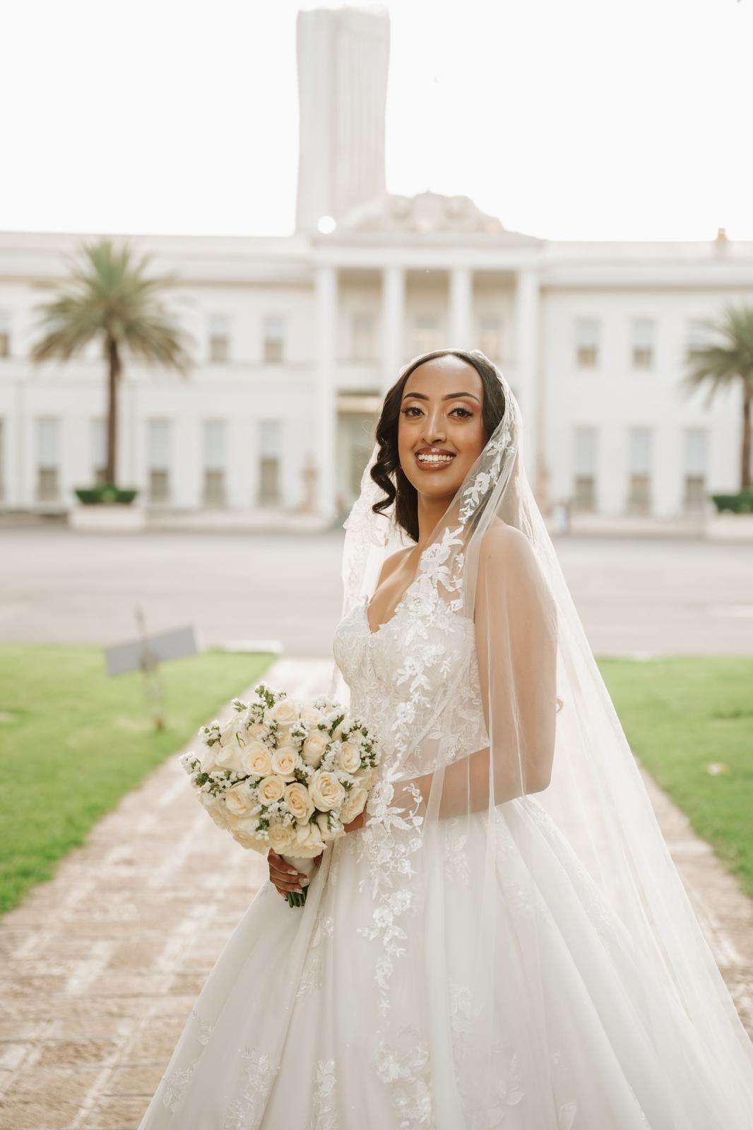 Directed bridal portrait